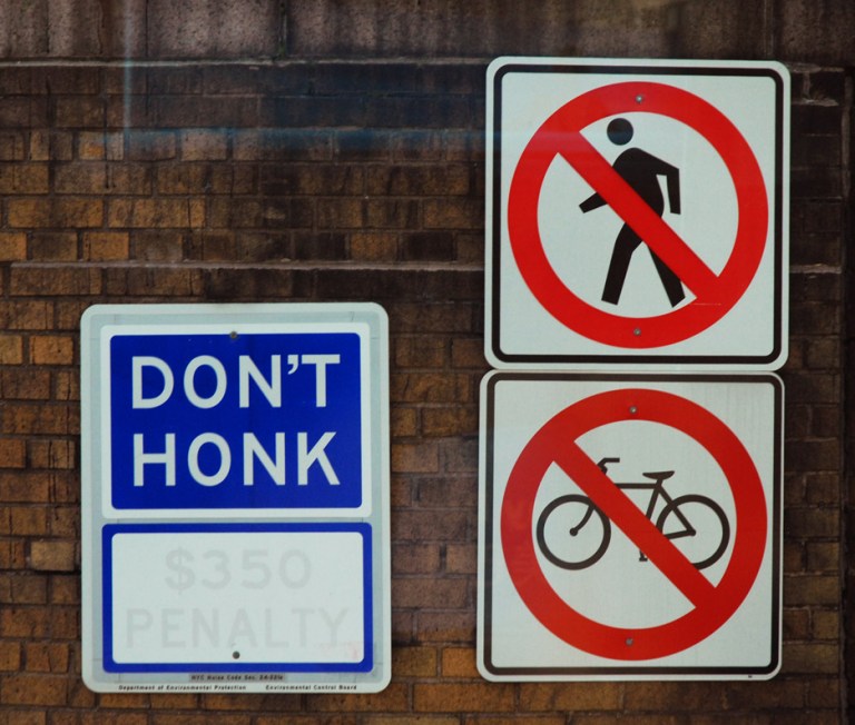 web don't honk sign new york
